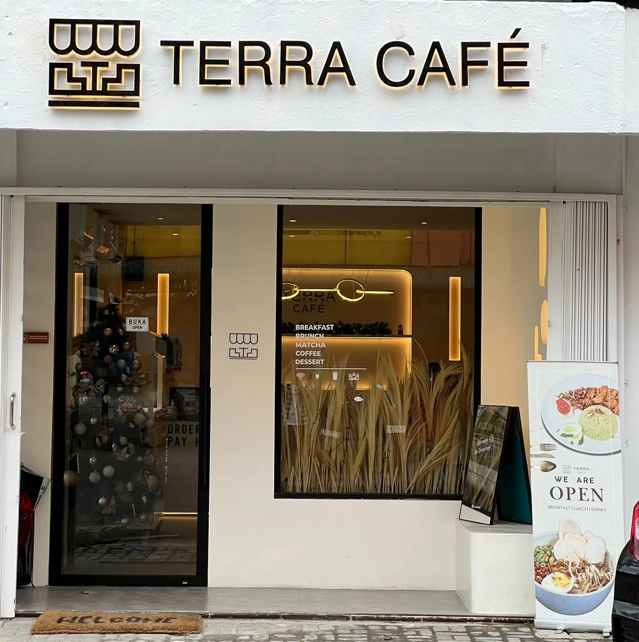 Terra Café storefront in Medan