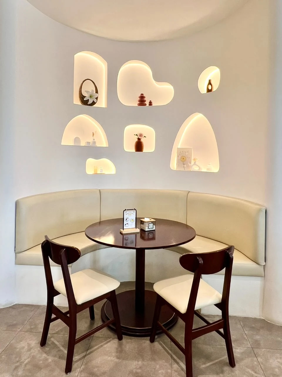 Warm seating area at Terra Café